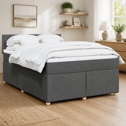 Queen Box Spring Bed with LED Lighting