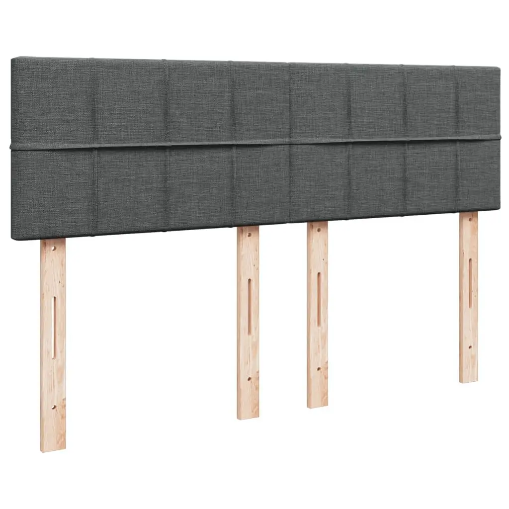 Queen Box Spring Bed Grey Pocket Spring Mattress with Adjustable LED Lights