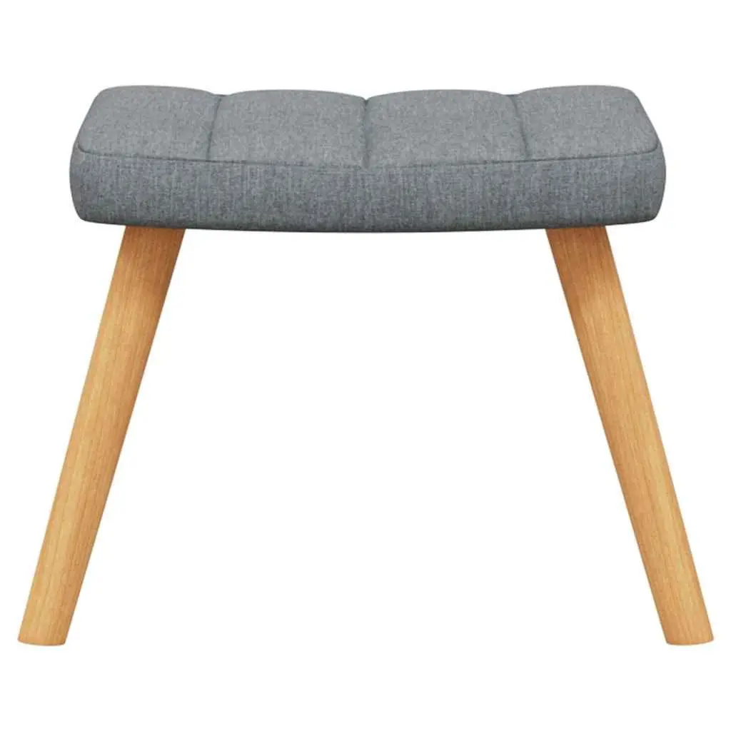 Rocking Chair Grey Fabric Padded Foam Seat with Matching Stool