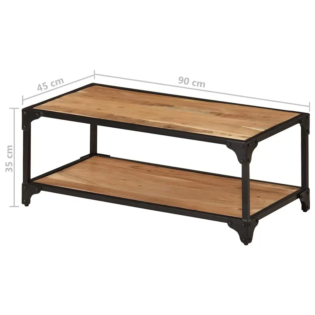 Solid Acacia Wood Coffee Table 90x45x35cm Brown Vintage Living Room Furniture