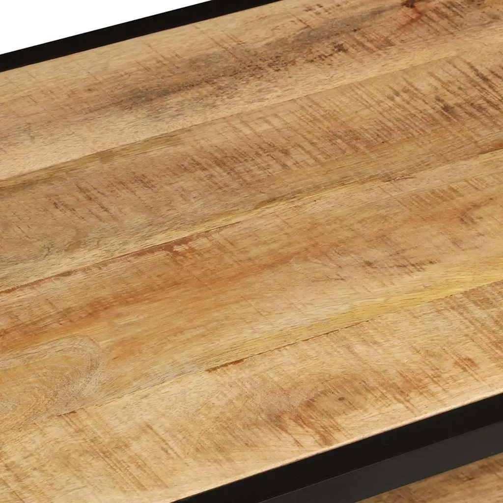 Coffee Table Brown 90x45x35cm Solid Mango Wood Vintage Style with Lower Shelf