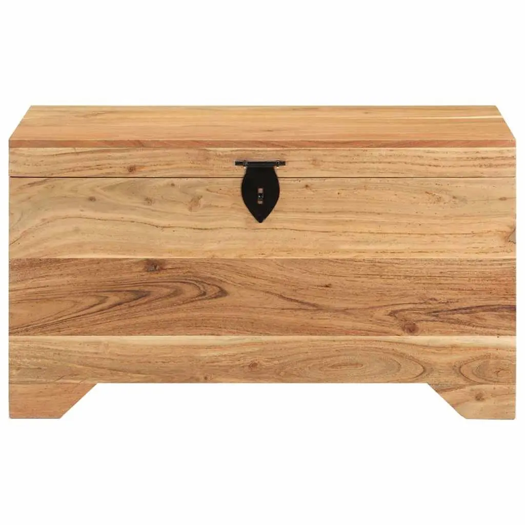 Storage Chest Brown Solid Acacia Wood Multi-Purpose Latch Handles