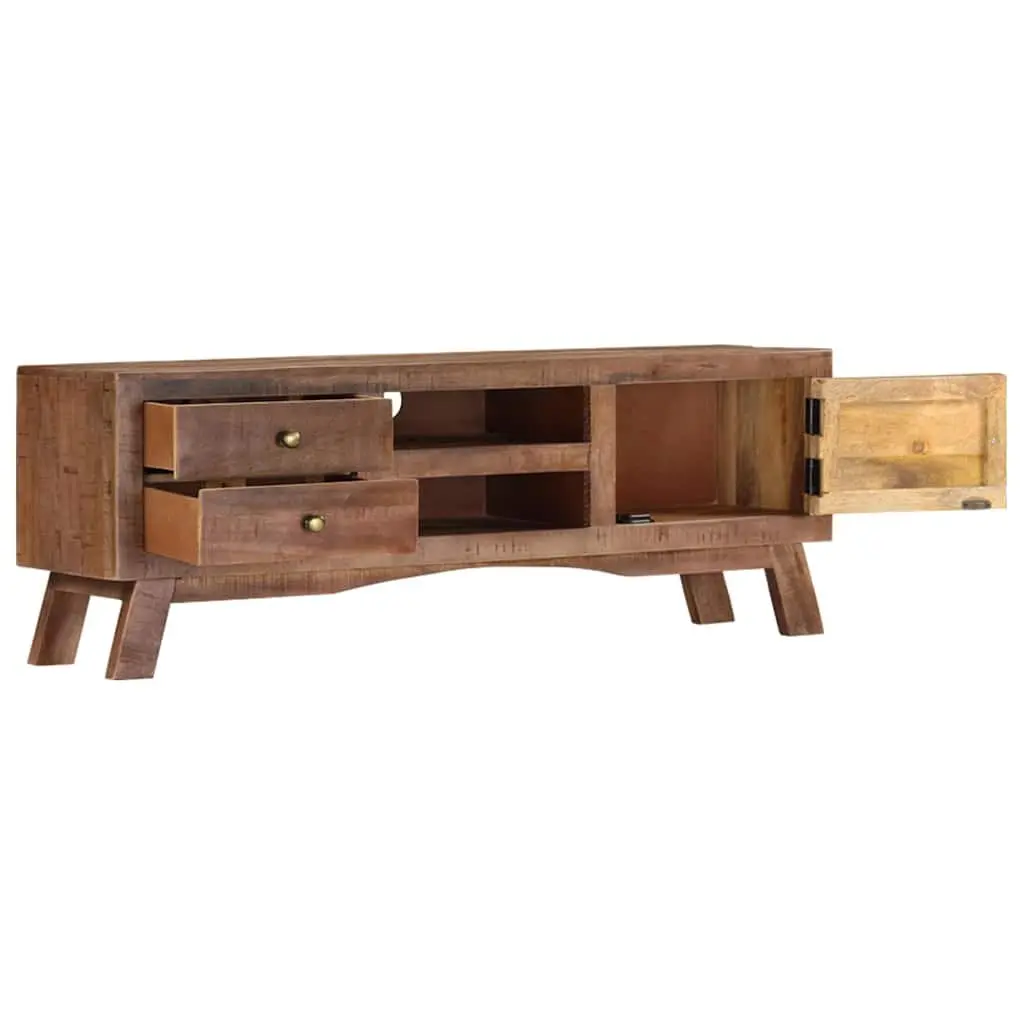 TV Cabinet Brown 110x30x40 cm with Drawers and Shelves Storage Unit