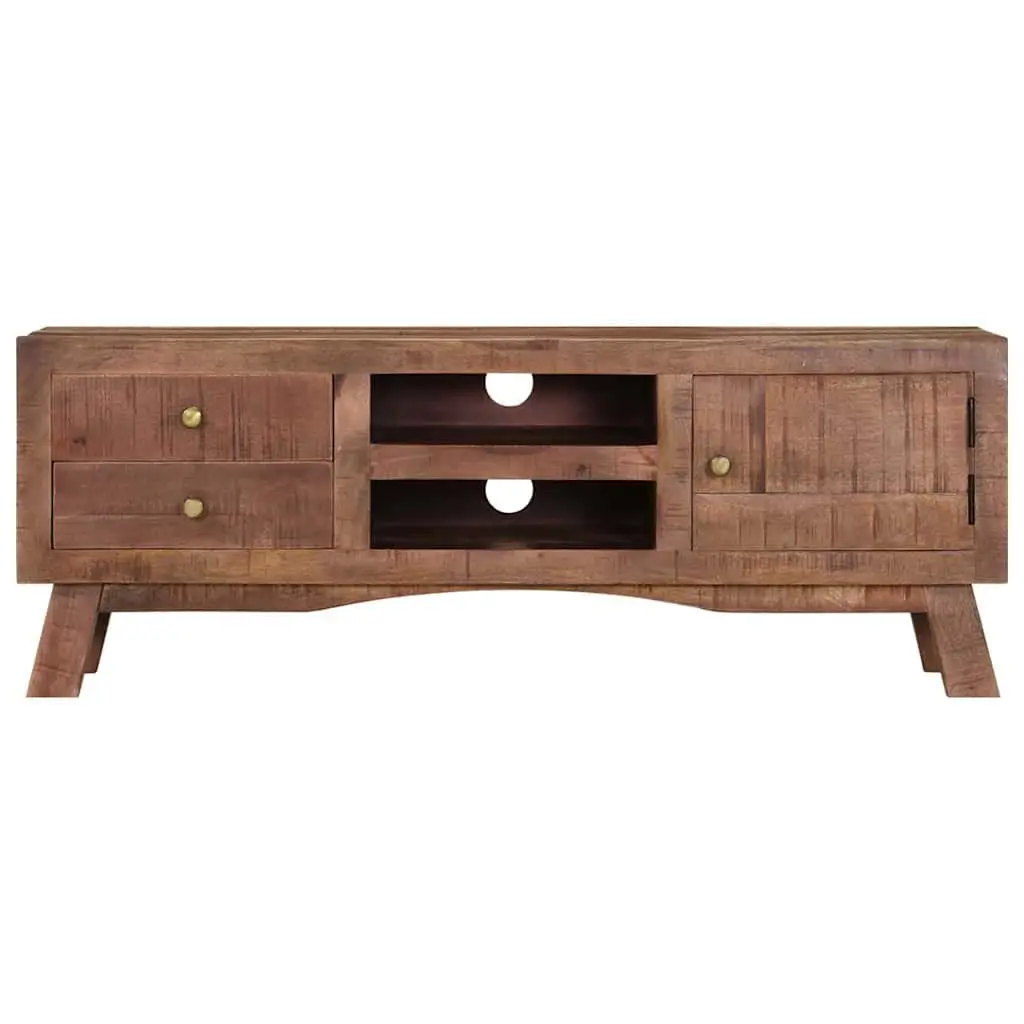 TV Cabinet Brown 110x30x40 cm with Drawers and Shelves Storage Unit
