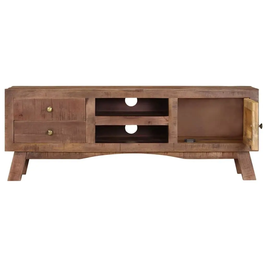 TV Cabinet Brown 110x30x40 cm with Drawers and Shelves Storage Unit