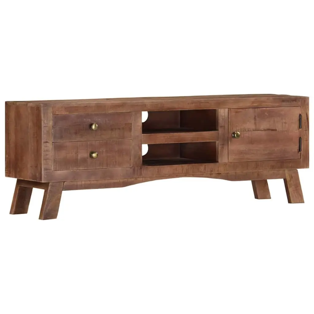 TV Cabinet Brown 110x30x40 cm with Drawers and Shelves Storage Unit
