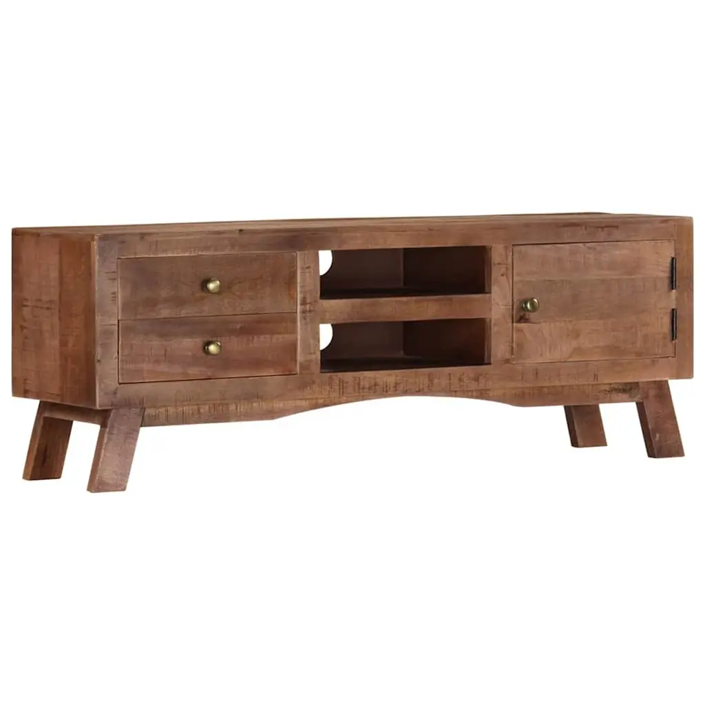 TV Cabinet Brown 110x30x40 cm with Drawers and Shelves Storage Unit