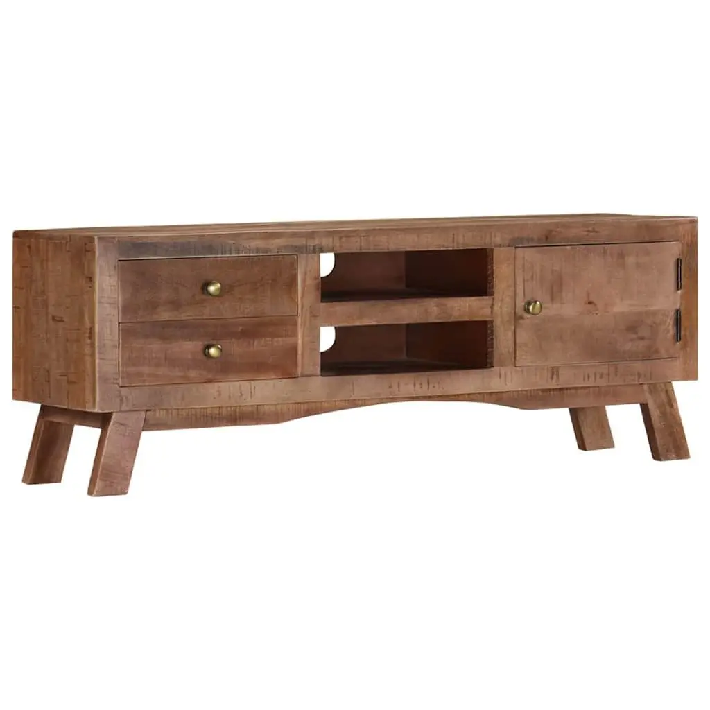 TV Cabinet Brown 110x30x40 cm with Drawers and Shelves Storage Unit