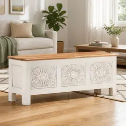 Compact Yet Spacious Storage Chest in White