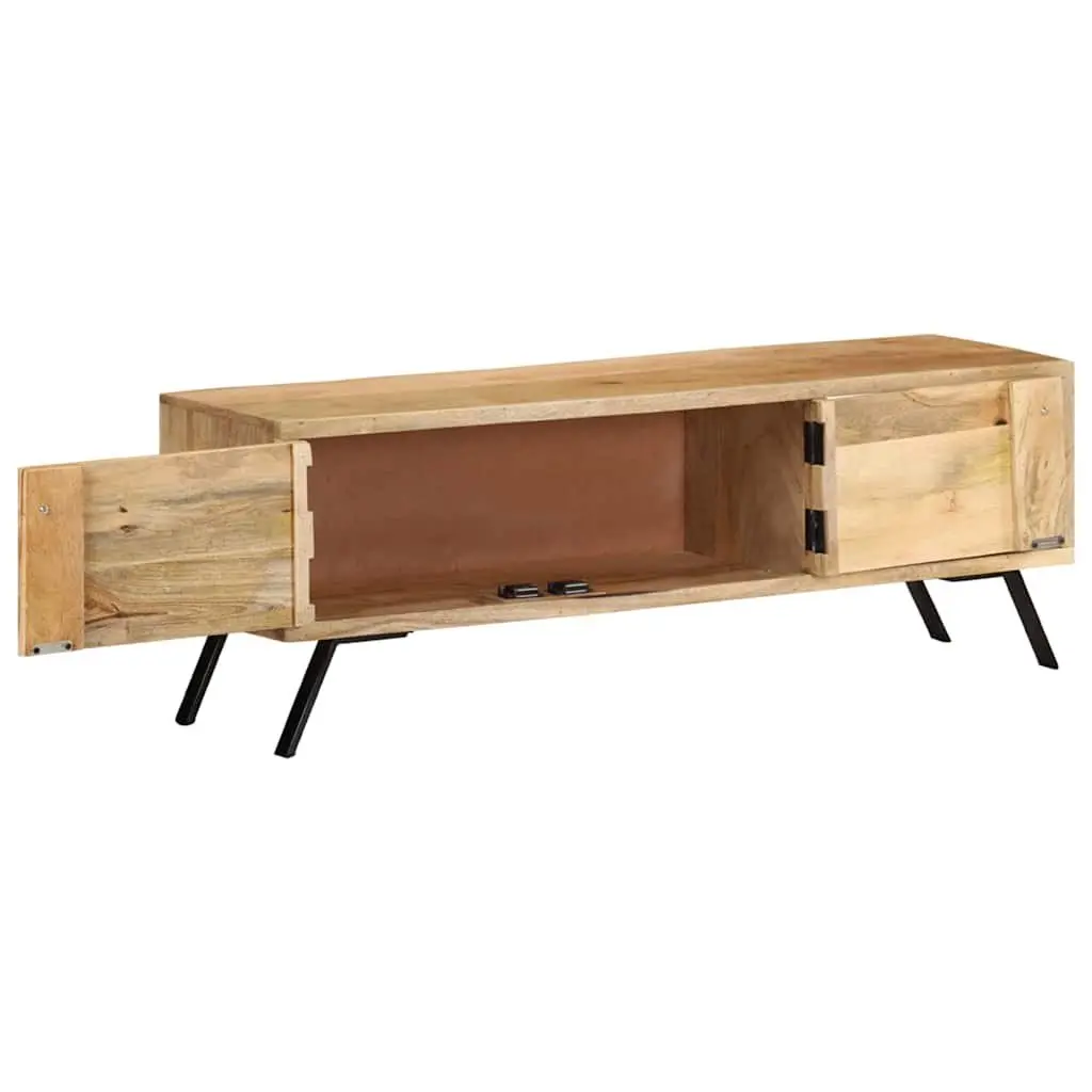 TV Cabinet 110x30x40 cm Solid Wood Beige Finish