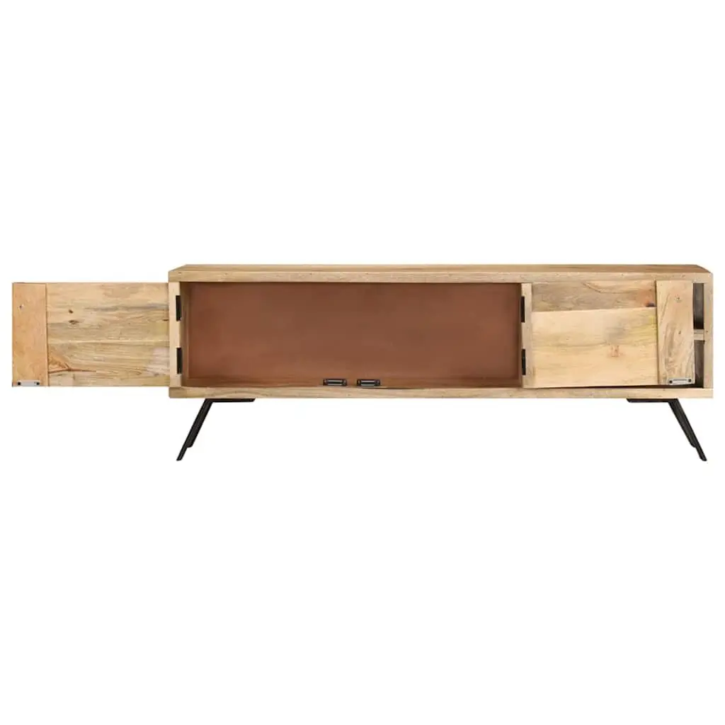 TV Cabinet 110x30x40 cm Solid Wood Beige Finish