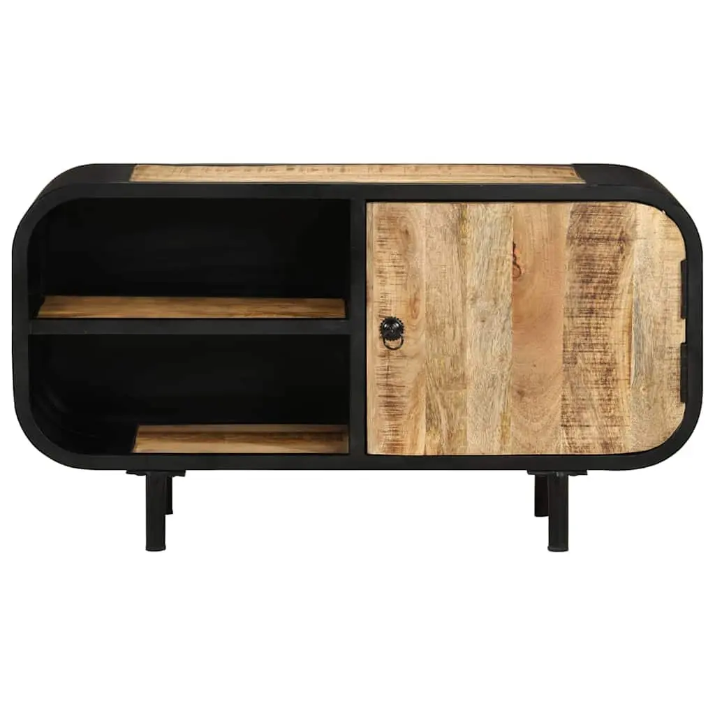 TV Cabinet Brown 90x30x48 cm Wooden Storage Unit Industrial Style