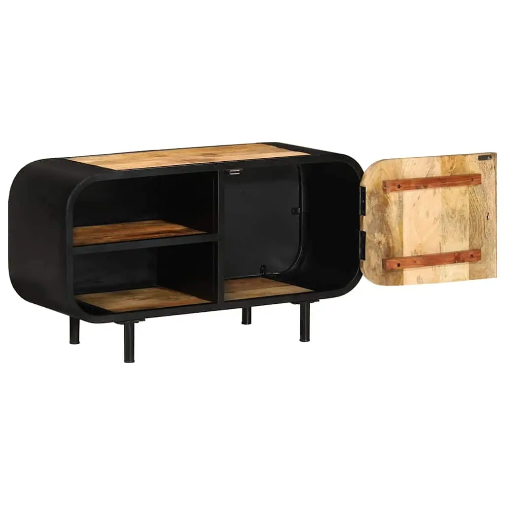 TV Cabinet Brown 90x30x48 cm Wooden Storage Unit Industrial Style