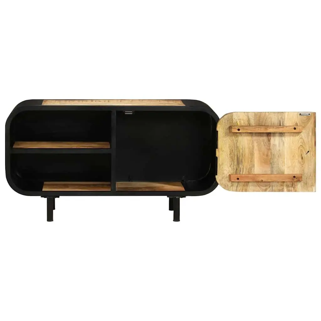 TV Cabinet Brown 90x30x48 cm Wooden Storage Unit Industrial Style