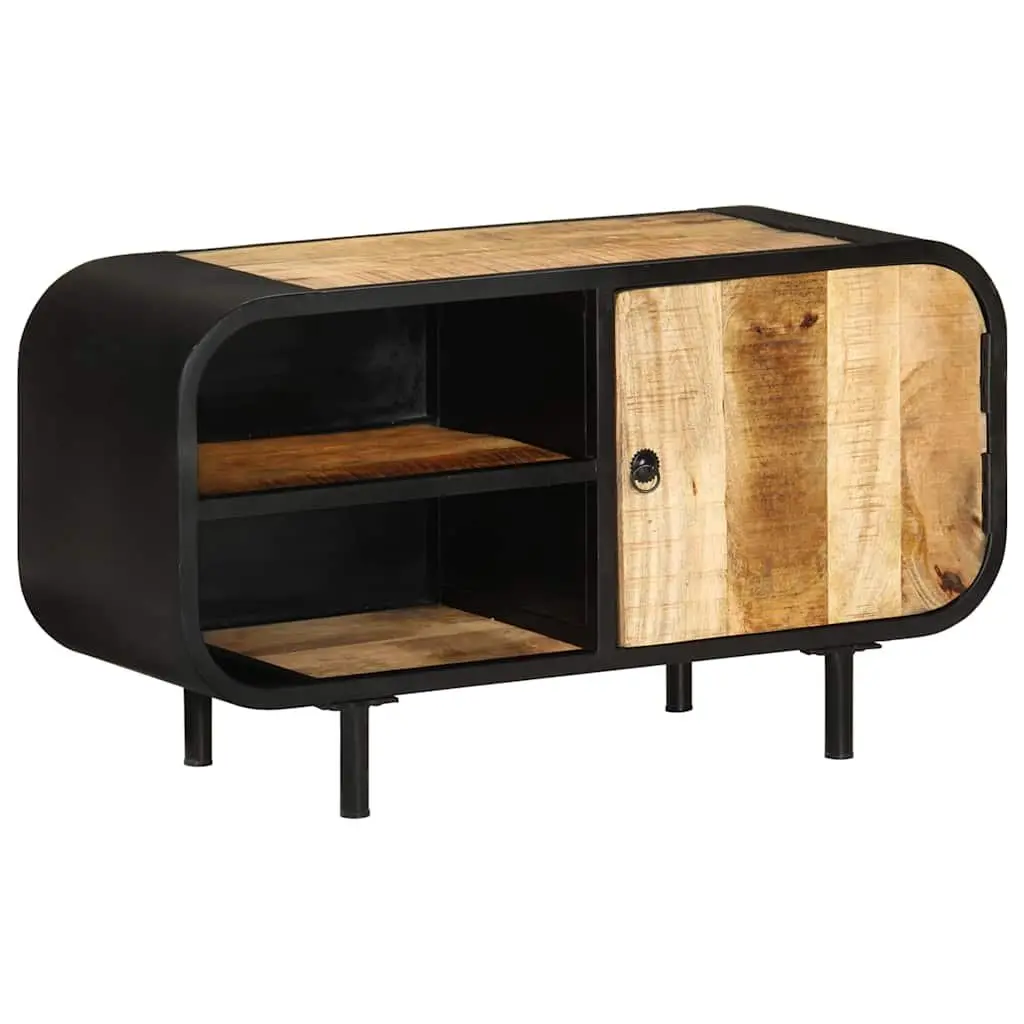 TV Cabinet Brown 90x30x48 cm Wooden Storage Unit Industrial Style