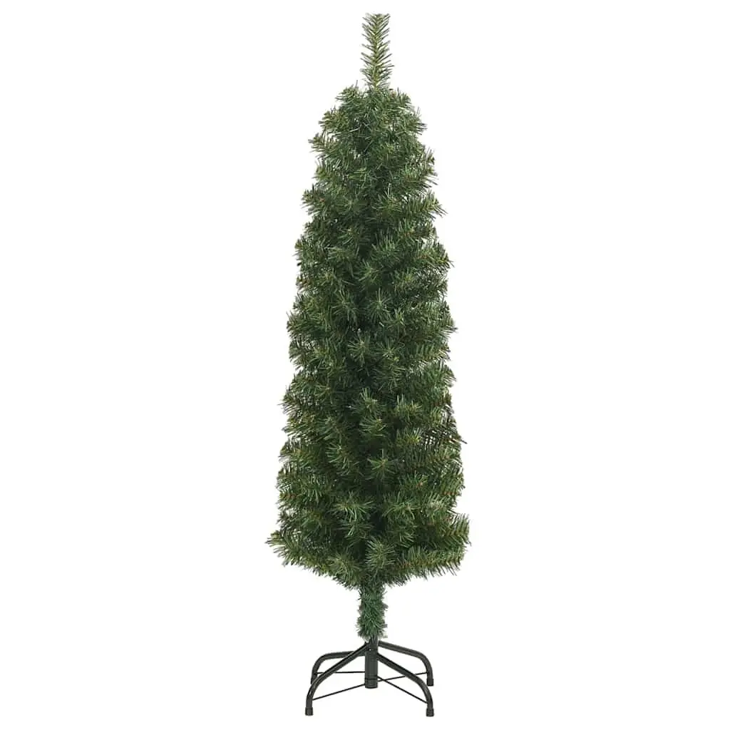 Slim Artificial Christmas Tree Green 120cm Compact Profile Indoor Outdoor