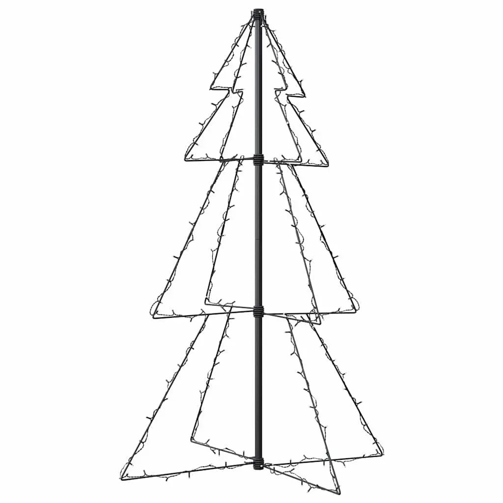 Christmas Cone Tree White 78x120cm 160 LEDs Indoor Outdoor Decoration Lights