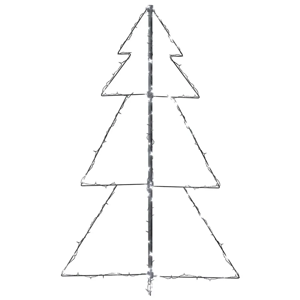 Christmas Cone Tree White 78x120cm 160 LEDs Indoor Outdoor Decoration Lights