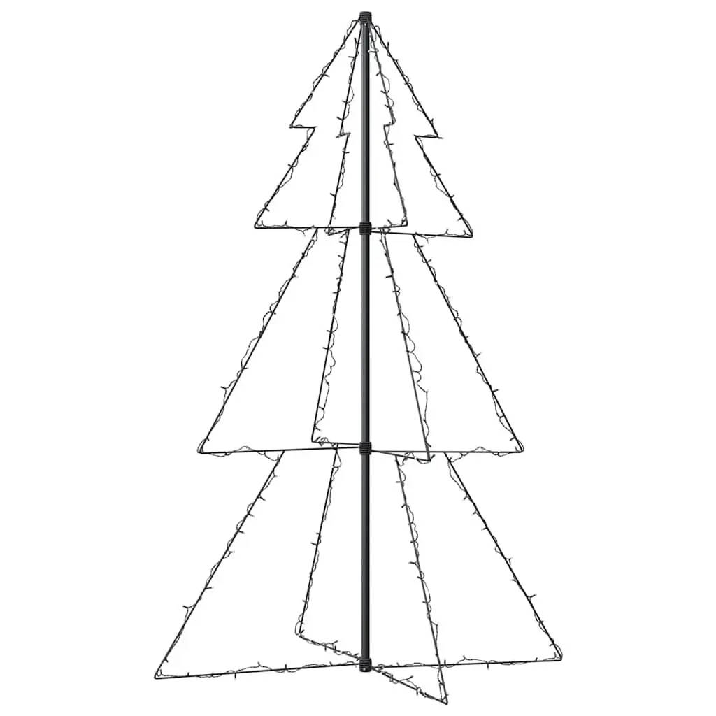 Christmas Cone Tree White 98x150cm 200 LEDs 8 Lighting Effects Indoor Outdoor