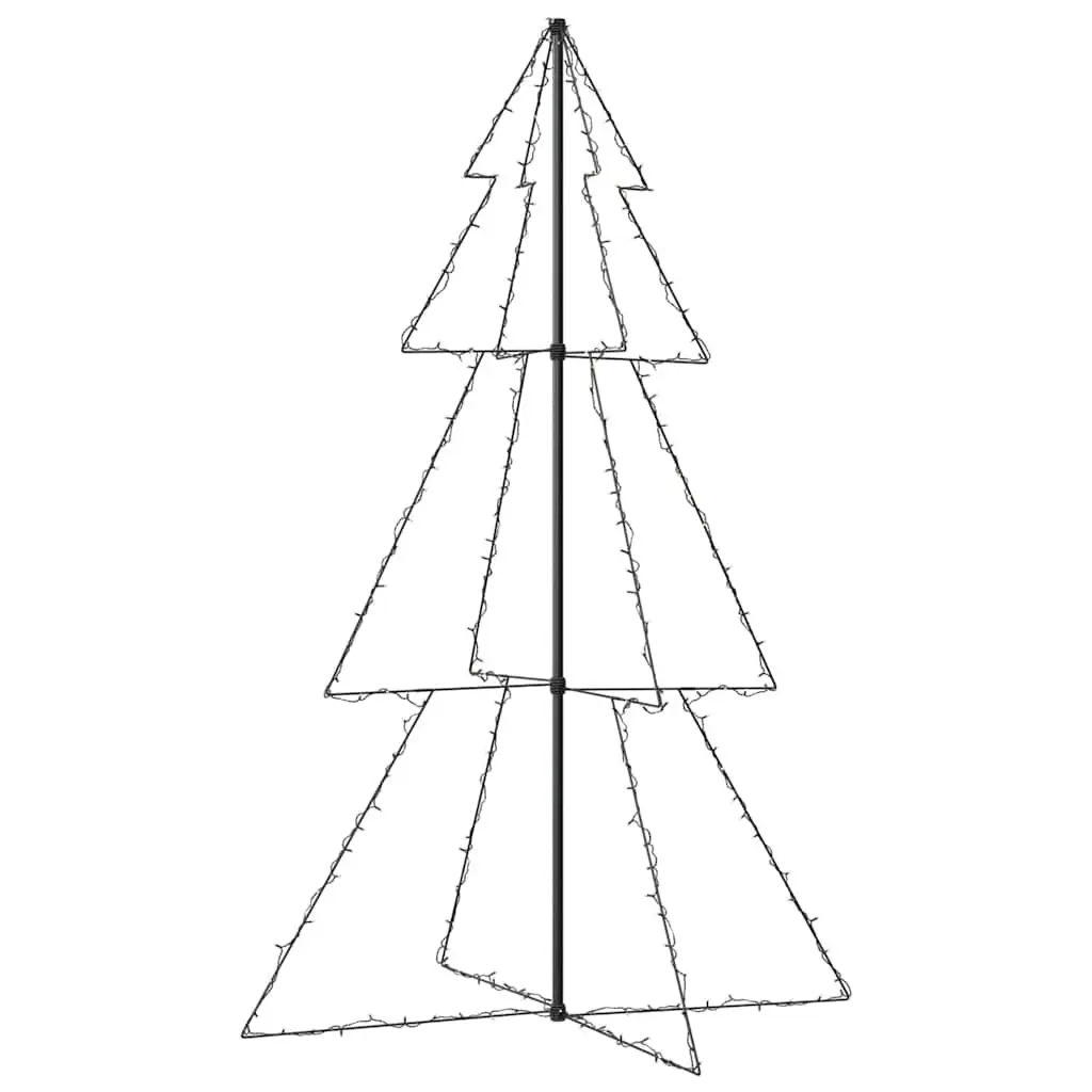Christmas Cone Tree White 118x180cm 240 LEDs 8 Lighting Effects