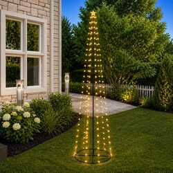 Compact and Bright Christmas Cone Tree for the Holidays