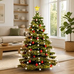 Christmas Tree Net Lights 180 LEDs Cold White 180cm 8 Effects Indoor Outdoor