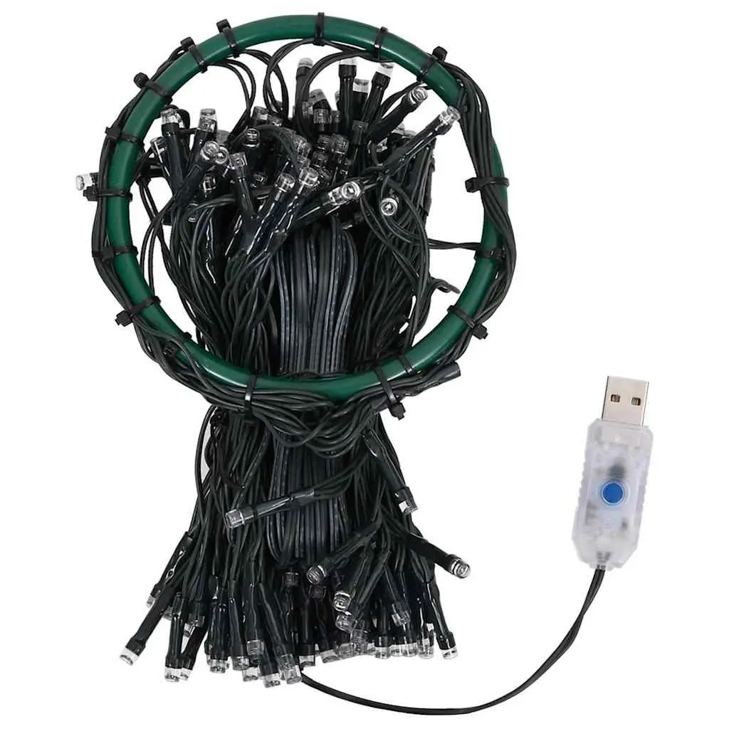 LED Net Lights Cold White 210cm 8 Effects Indoor Outdoor