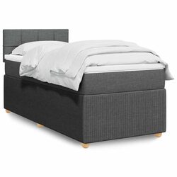 Stylish Box Spring Bed with LED Lights and Pocket Spring Design
