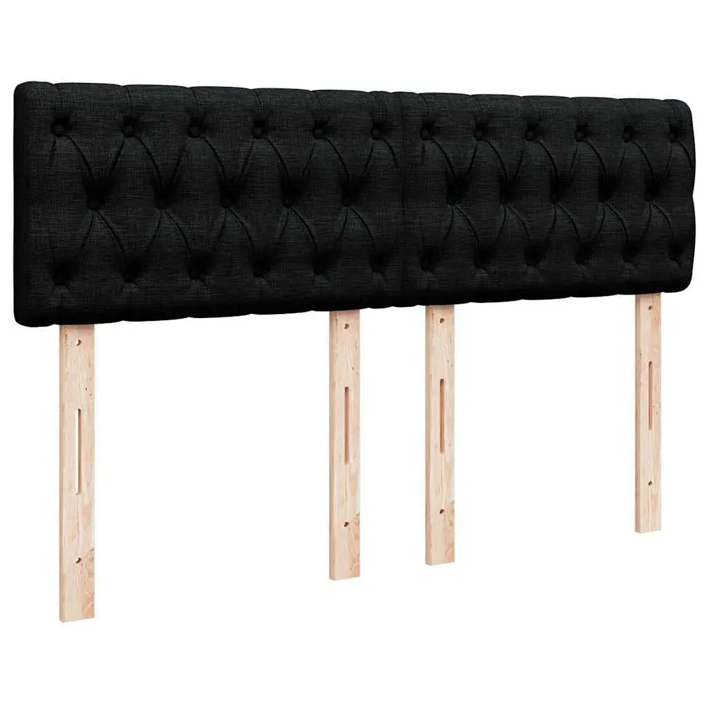 Double Box Spring Bed Black Double Pocket Spring Mattress with LED Lights
