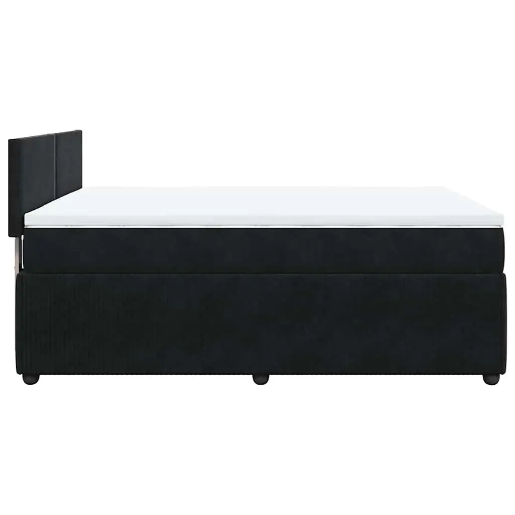 Velvet Box Spring Bed with Pocket Spring Mattress