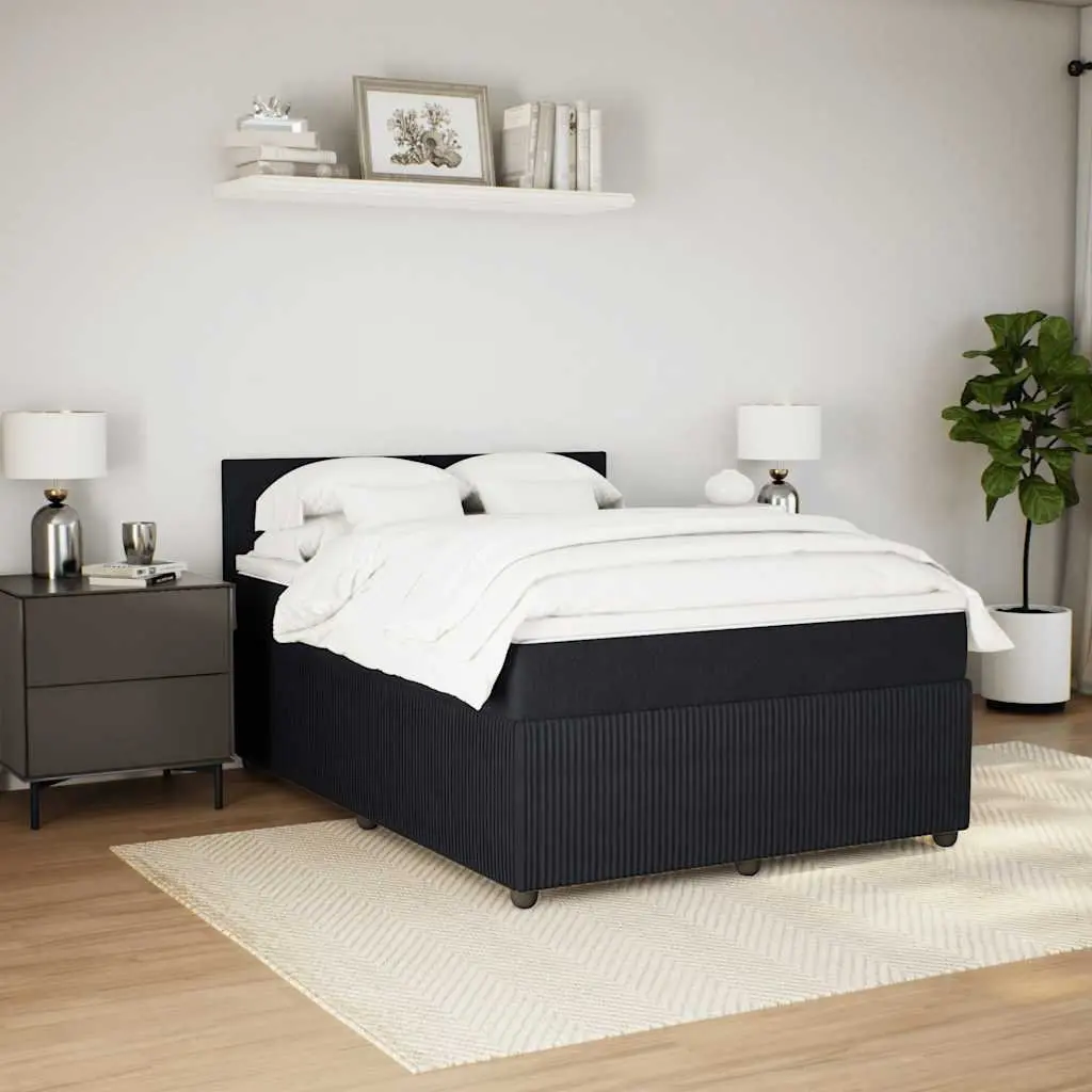 Velvet Box Spring Bed with Pocket Spring Mattress