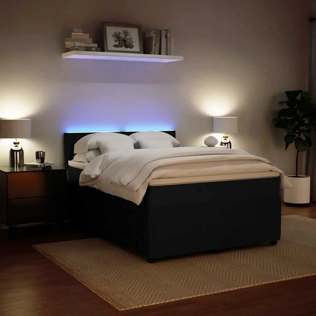 Velvet Box Spring Bed with Pocket Spring Mattress