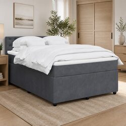 Queen Box Spring Bed with LED Lighting Options