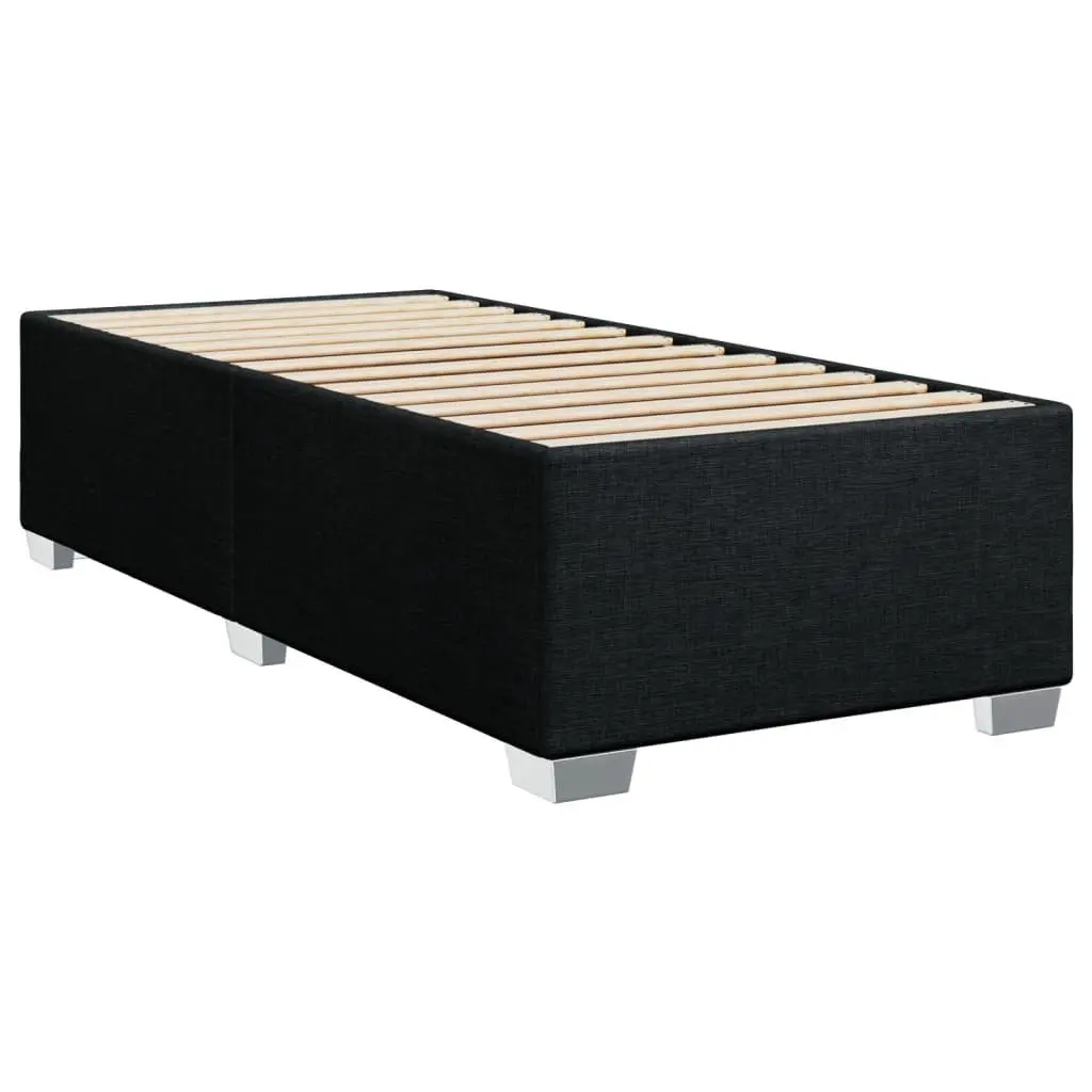 Box Spring Bed Black King Single Pocket Mattress Height Adjustable Headboard