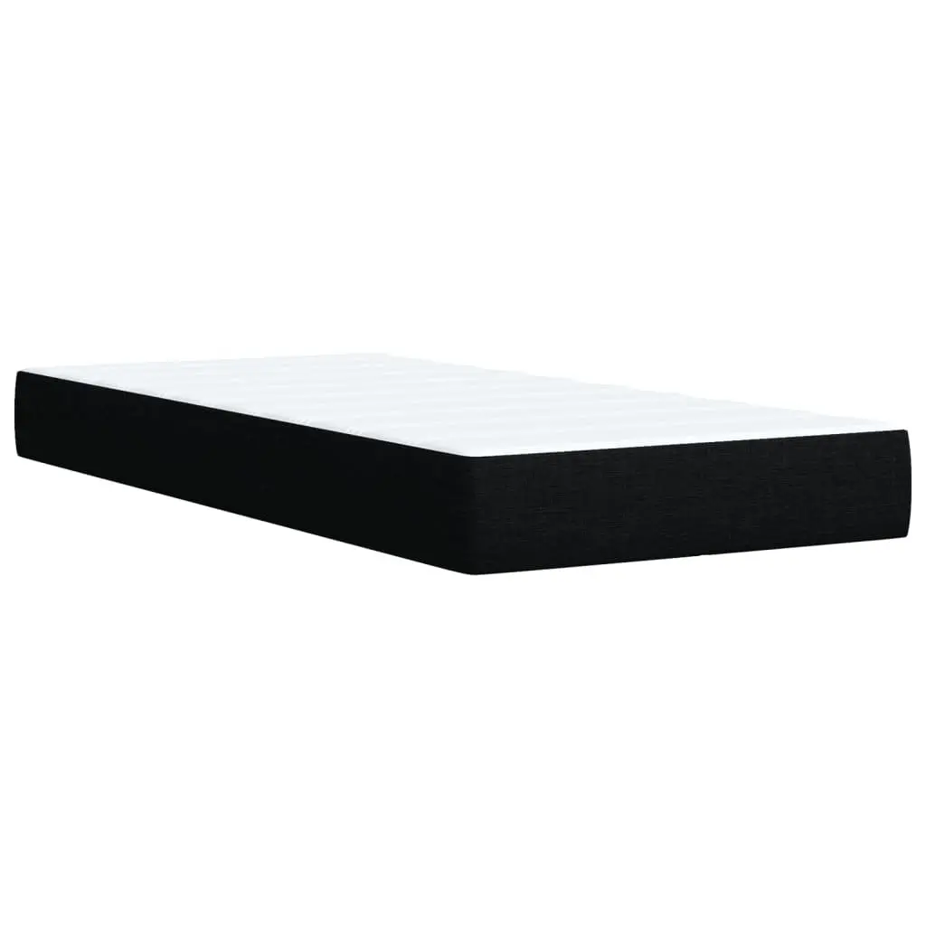 Box Spring Bed Black King Single Pocket Mattress Height Adjustable Headboard