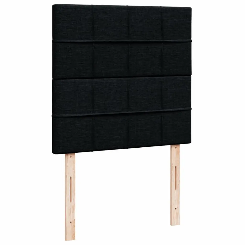 Box Spring Bed Black King Single Pocket Mattress Height Adjustable Headboard