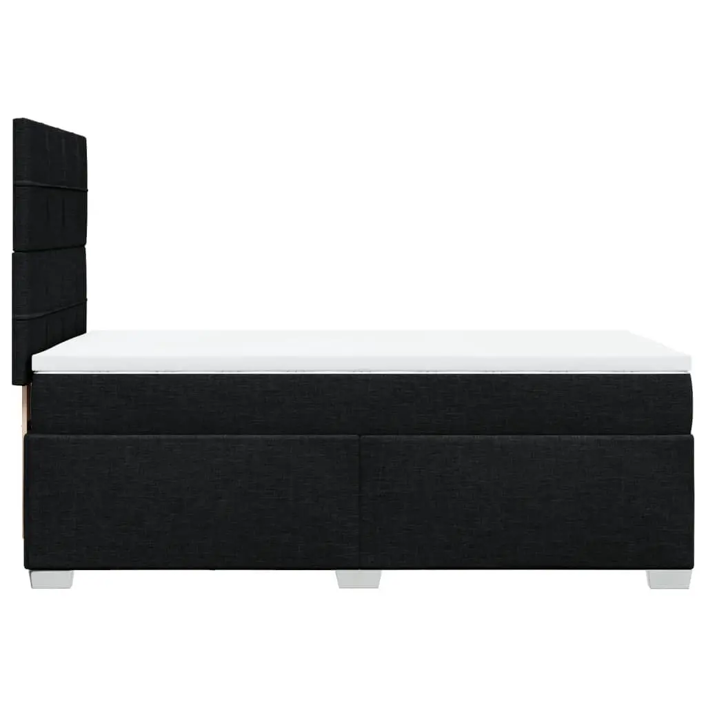 Box Spring Bed Black King Single Pocket Mattress Height Adjustable Headboard