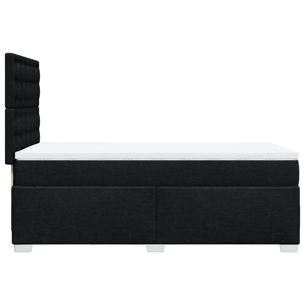 Box Spring Bed Black King Single Pocket Spring Mattress Height-Adjustable Headboard