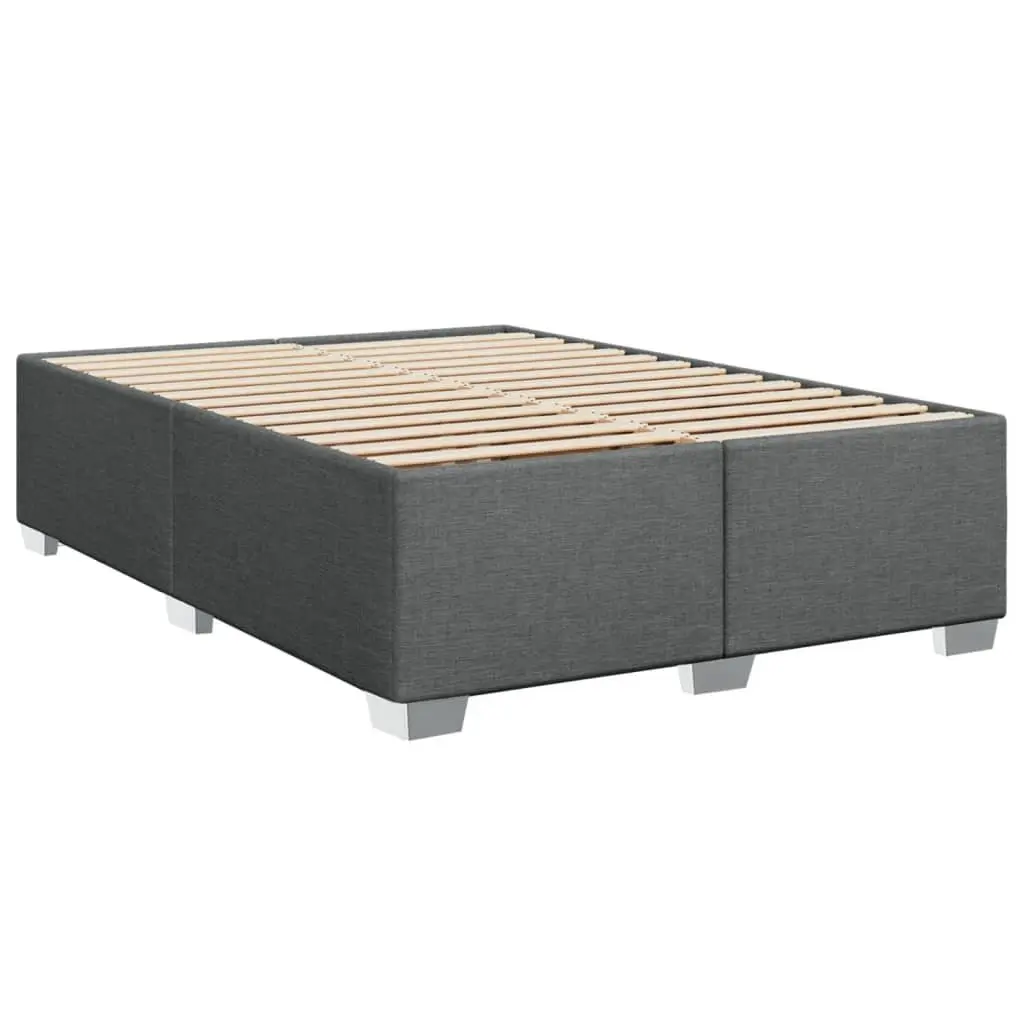 Queen Bed Grey Pocket Spring Mattress Height-Adjustable Headboard