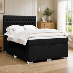 Concise Queen Box Spring Bed with Pocket Sprung Mattress