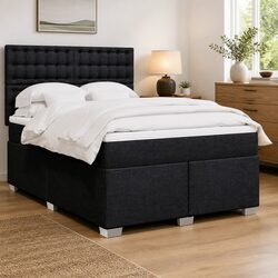 Compact Queen Box Spring Bed with Pocket Sprung Mattress