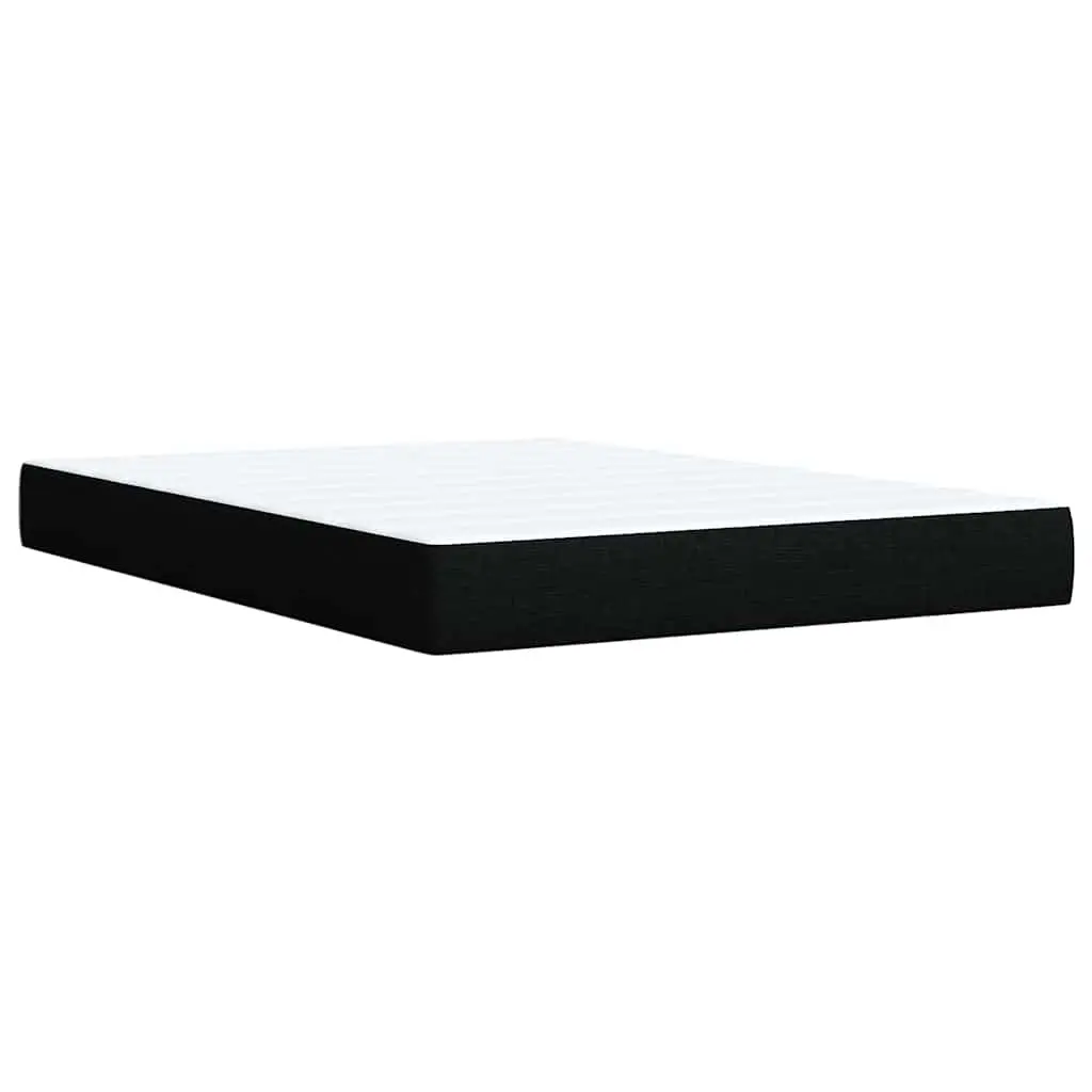 Double Box Spring Bed Black Height-Adjustable Headboard Pocket Spring Mattress