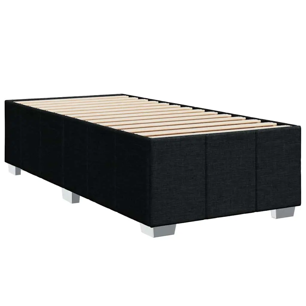 Box Spring Bed Black King Single Pocket Spring Mattress Height-Adjustable Headboard