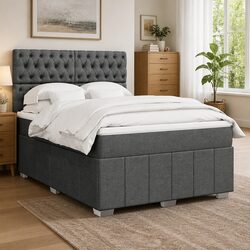 Durable Double Box Spring Bed with Pocket Spring Mattress
