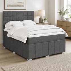 Pocket Sprung Queen Box Spring Bed, Adjustable Headboard