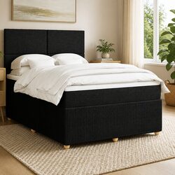 Compact Queen Box Spring Bed with Pocket Spring Mattress