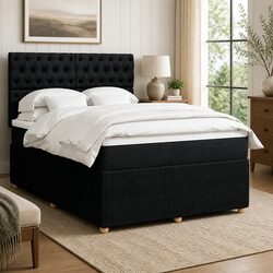 Queen Box Spring Bed with Adjustable Features and Style