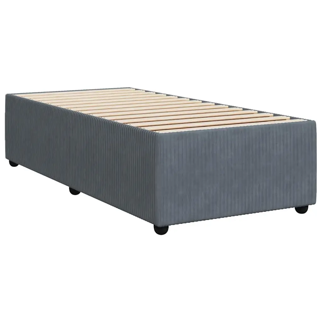 Box Spring Bed Grey King Single Pocket Spring Mattress Adjustable Headboard