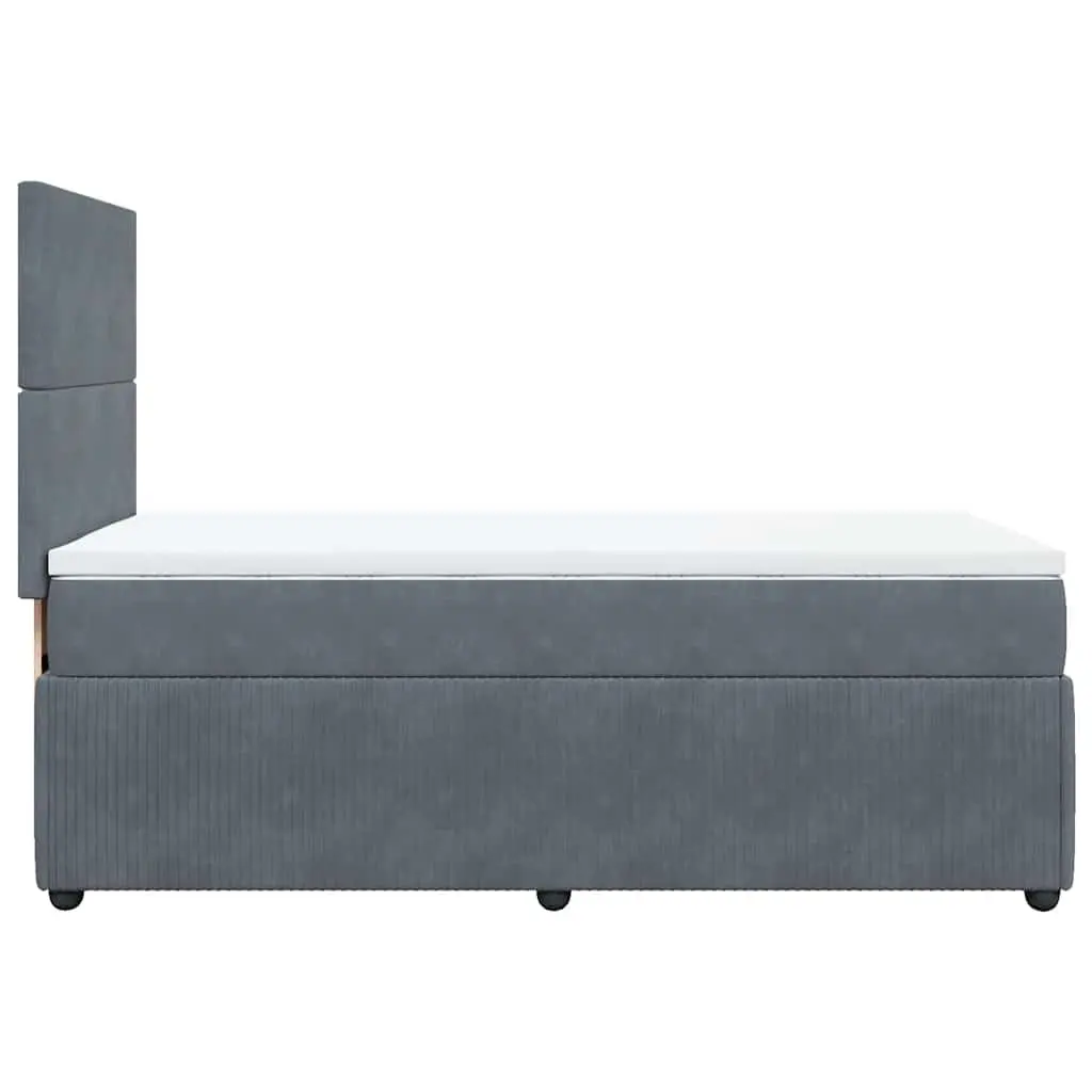 Box Spring Bed Grey King Single Pocket Spring Mattress Adjustable Headboard