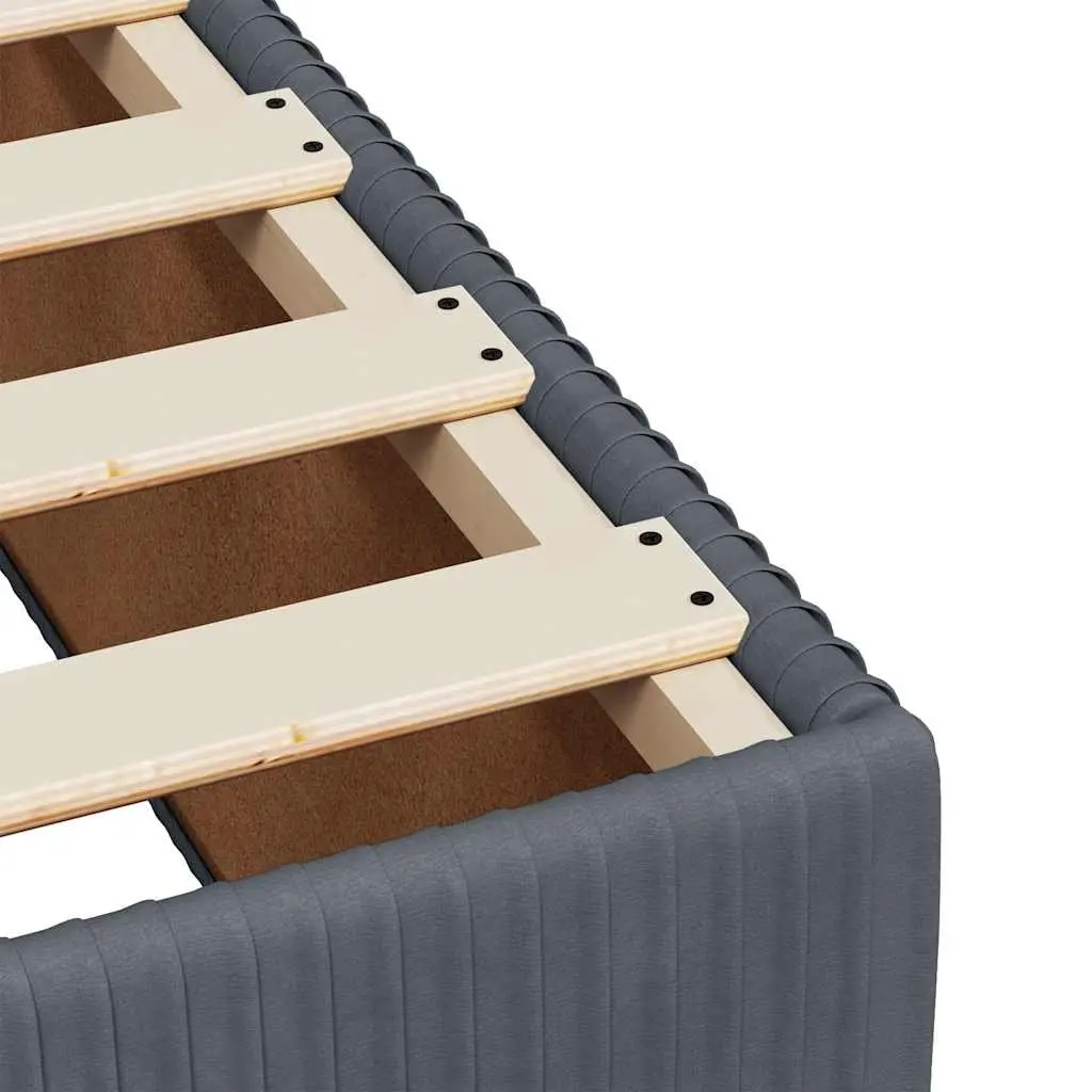 Queen Box Spring Bed Grey Pocket Spring Mattress Adjustable Headboard